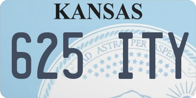 KS license plate 625ITY