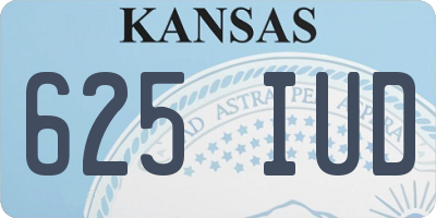 KS license plate 625IUD