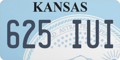 KS license plate 625IUI