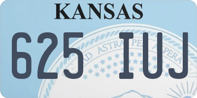 KS license plate 625IUJ