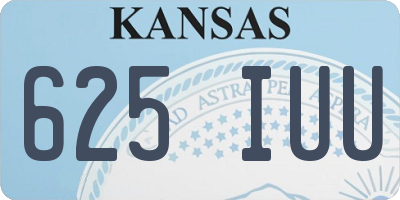 KS license plate 625IUU
