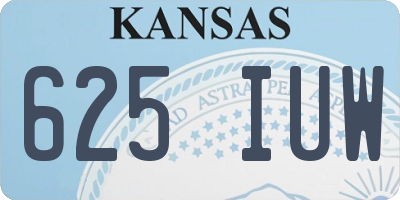 KS license plate 625IUW