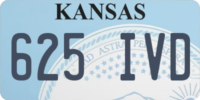 KS license plate 625IVD