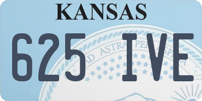 KS license plate 625IVE