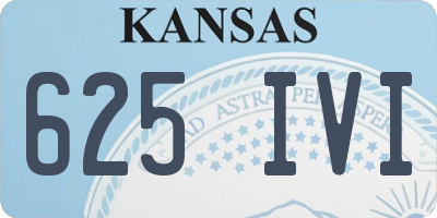 KS license plate 625IVI
