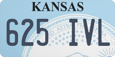 KS license plate 625IVL