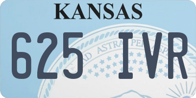 KS license plate 625IVR