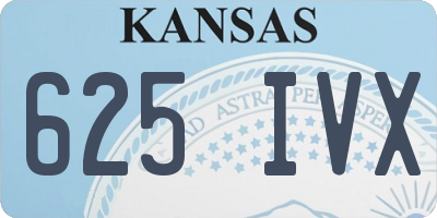 KS license plate 625IVX