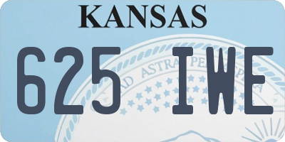 KS license plate 625IWE