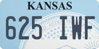 KS license plate 625IWF