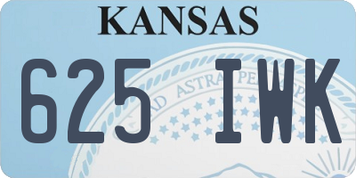 KS license plate 625IWK