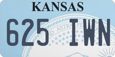 KS license plate 625IWN