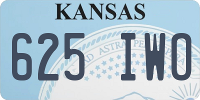 KS license plate 625IWO
