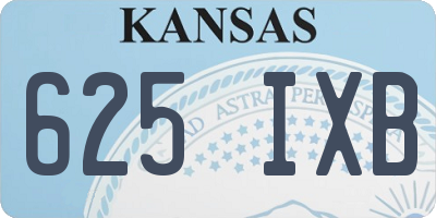 KS license plate 625IXB