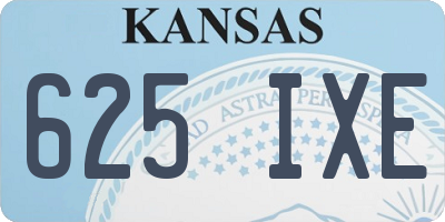 KS license plate 625IXE