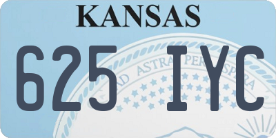 KS license plate 625IYC