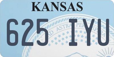 KS license plate 625IYU
