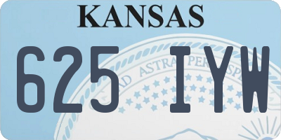 KS license plate 625IYW