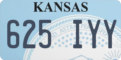 KS license plate 625IYY