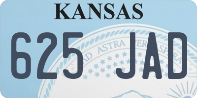 KS license plate 625JAD