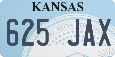 KS license plate 625JAX