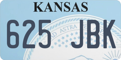 KS license plate 625JBK