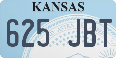 KS license plate 625JBT