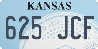 KS license plate 625JCF