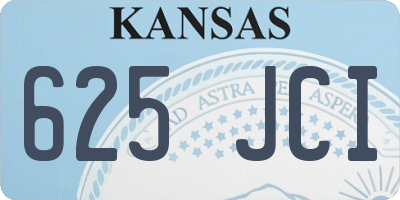 KS license plate 625JCI