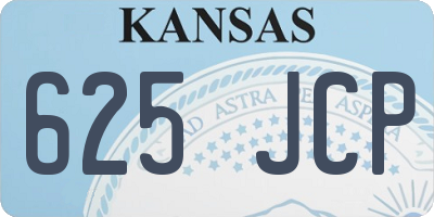 KS license plate 625JCP