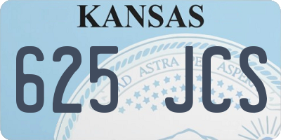 KS license plate 625JCS