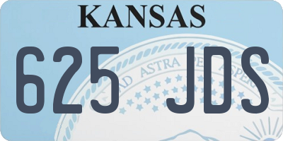 KS license plate 625JDS