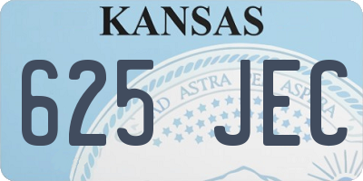 KS license plate 625JEC