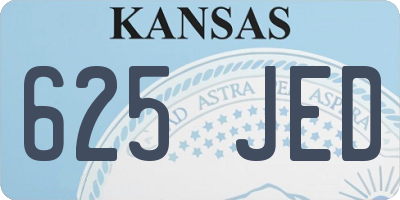 KS license plate 625JED