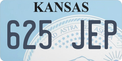 KS license plate 625JEP