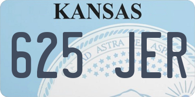 KS license plate 625JER