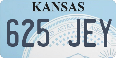 KS license plate 625JEY