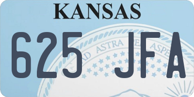 KS license plate 625JFA