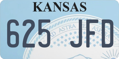 KS license plate 625JFD