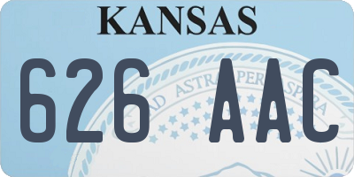 KS license plate 626AAC