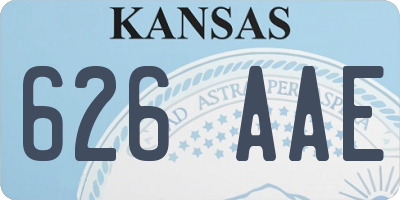 KS license plate 626AAE