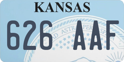 KS license plate 626AAF