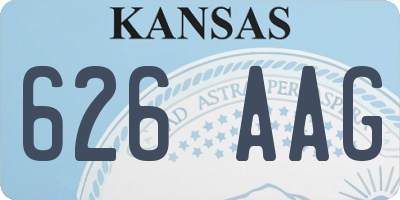 KS license plate 626AAG