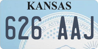 KS license plate 626AAJ