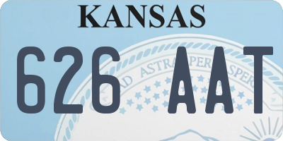 KS license plate 626AAT