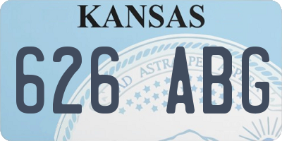 KS license plate 626ABG