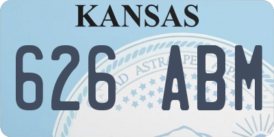 KS license plate 626ABM