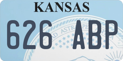 KS license plate 626ABP