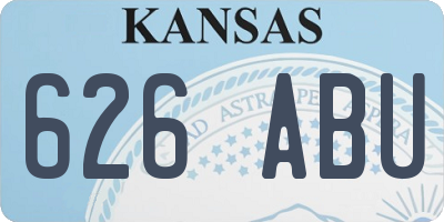 KS license plate 626ABU