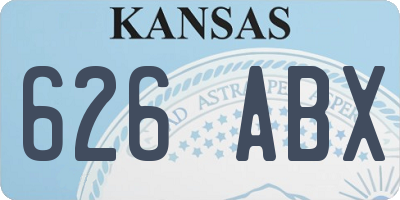 KS license plate 626ABX